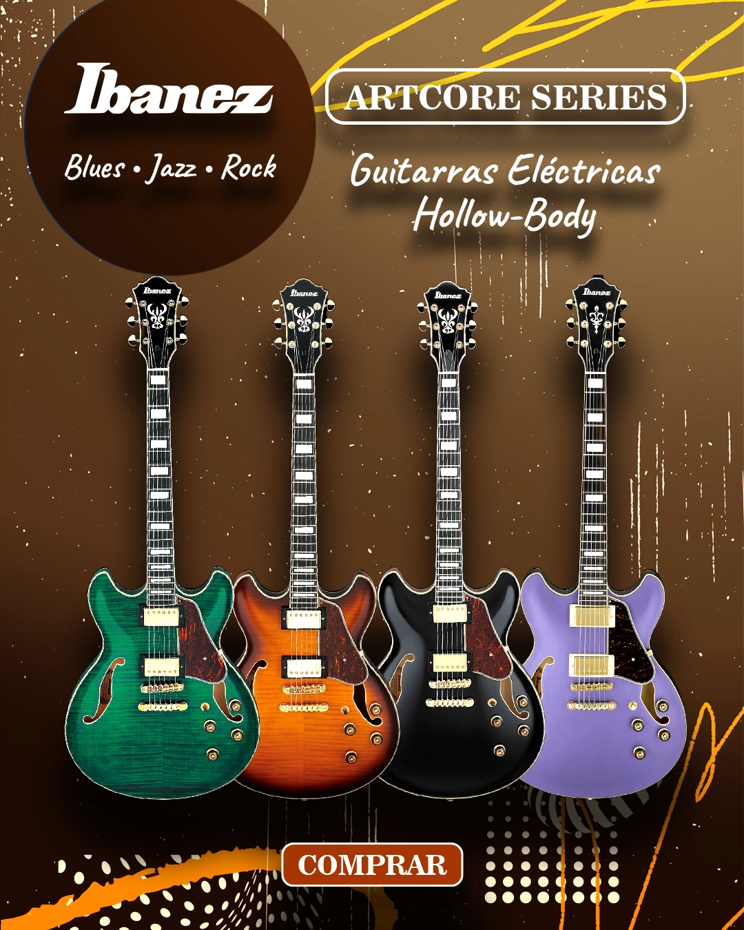 Comprar Ibanez Artcore Series Guitarras Eléctricas para jazz y blues. Rock