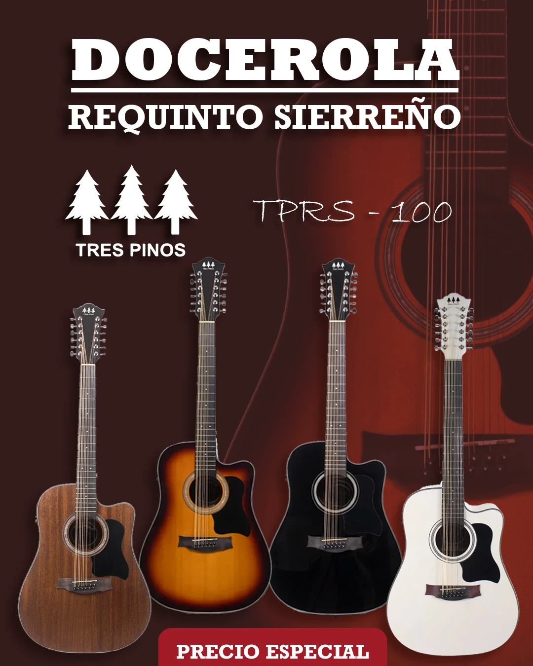 Compra el Requinto Sierreño o Docerola Tres Pinos TPRS 100