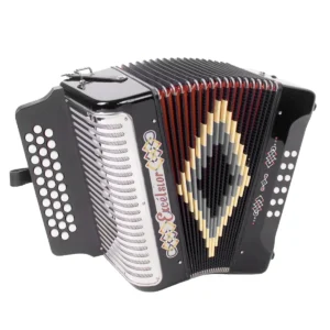 Acordeón a piano Excelsior I 1302-BK negro de 25 teclas y 12 bajos