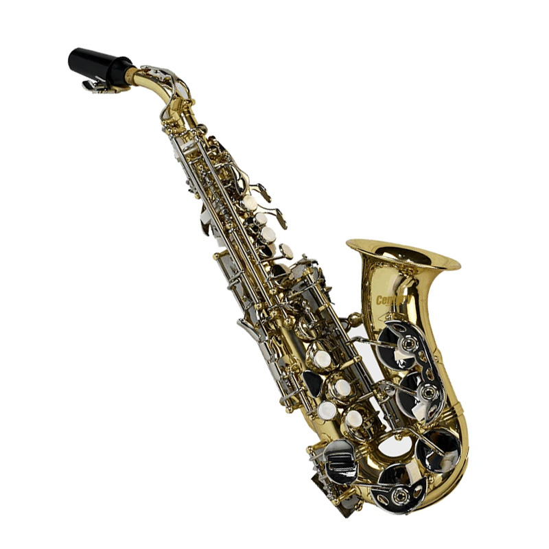 SAXOFON SOPRANO CURVO Bb COMBINADO LAC-NIQ 310L/N CENTURY MOD. CNSX002