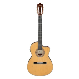 Guitarra electroclásica Ibanez GA5TCE-AM de cuerpo delgado con cutaway y acabado Amber High Gloss