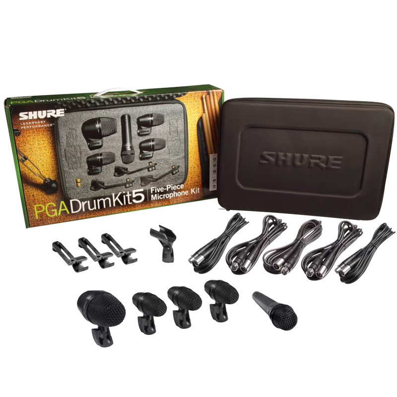 PAQUETE DE 5 MICROFONOS PARA BATERIA E INSTRUMENTOS, SHURE MOD. PGADRUMKIT5 - Image 2