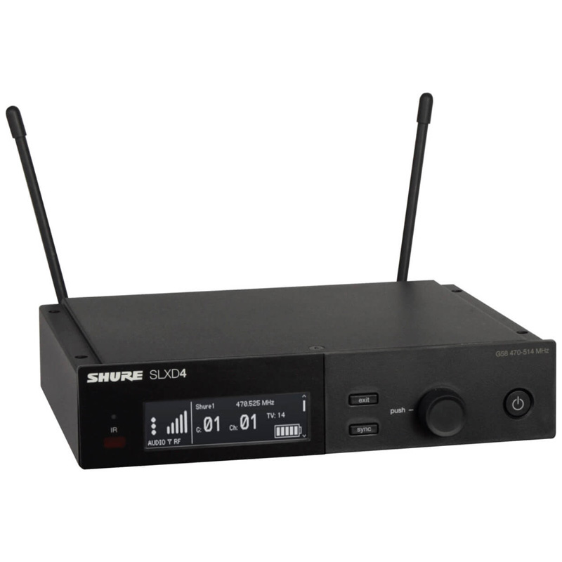 RECEPTOR INALAMBRICO DIGITAL SERIE SLXD SHURE MOD. SLXD4