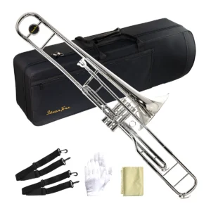 Trombón de émbolos en Do niquelado Silvertone SLTB002
