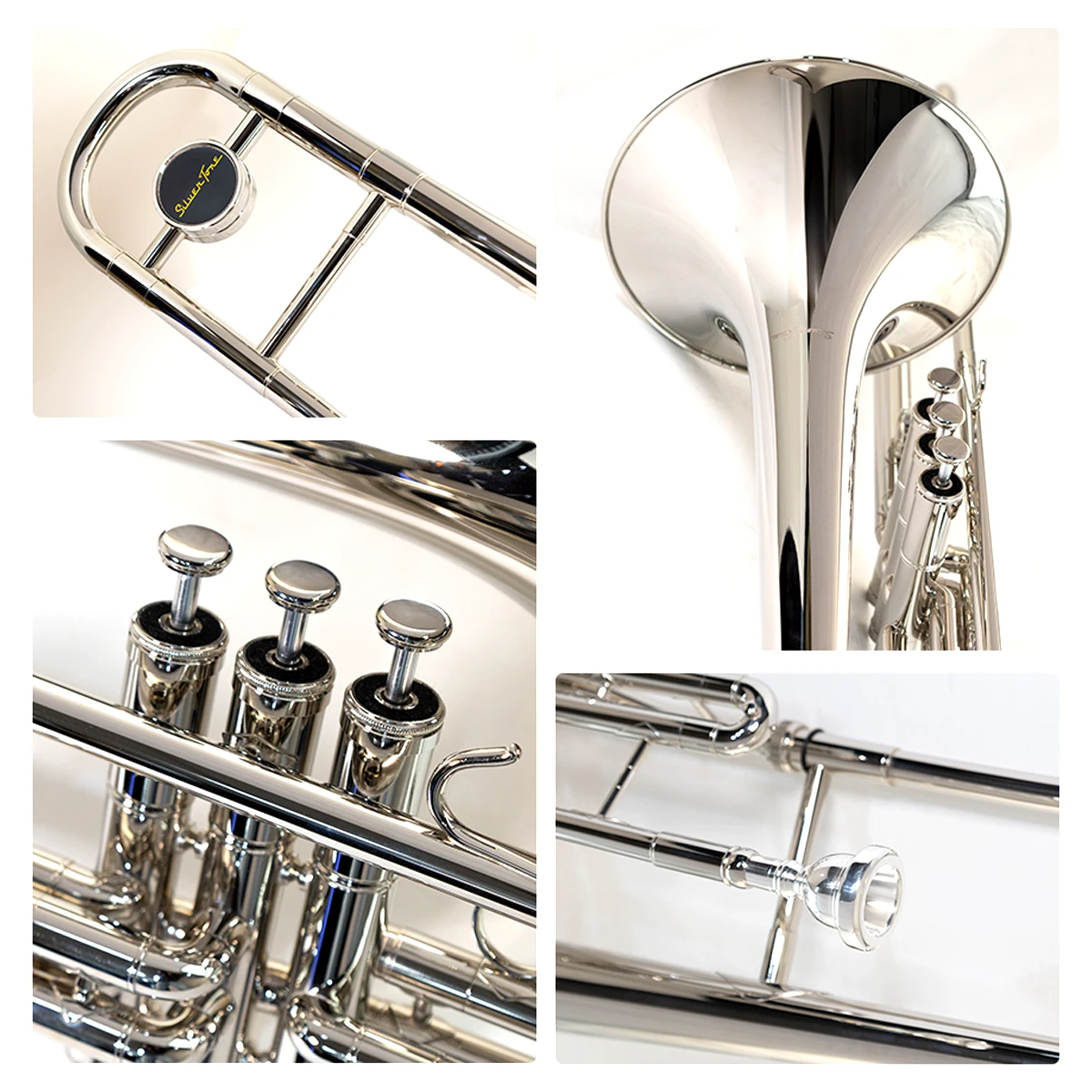 Trombón de émbolos en Do niquelado Silvertone SLTB002