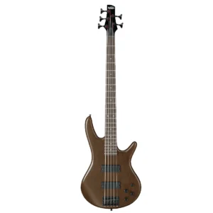 Bajo eléctrico de 5 cuerdas Ibanez GSR205B-WNF en acabado madera nogal mate con herrajes negros