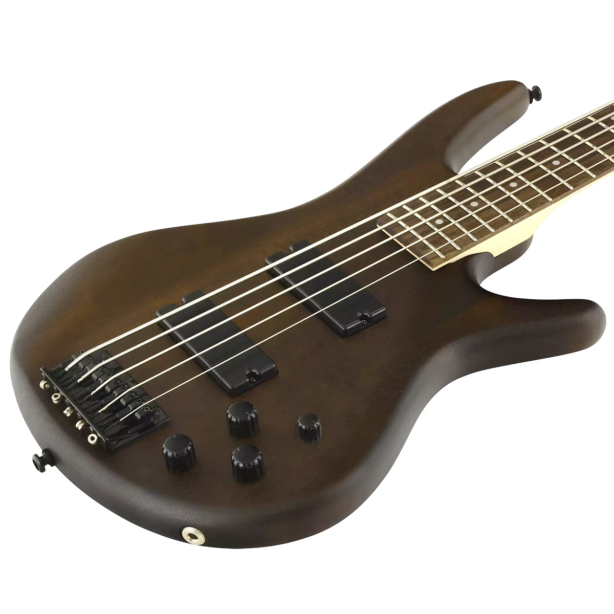 Bajo eléctrico de 5 cuerdas Ibanez GSR205B-WNF en acabado madera nogal mate con herrajes negros