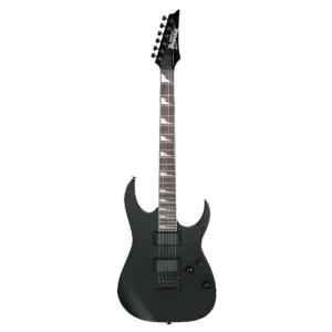 Guitarra eléctrica Ibanez GRG121DX-BKF GIO RG en acabado satinado negro mate con inlays dientes de tiburón