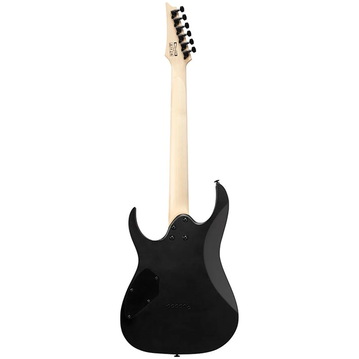 Guitarra eléctrica Ibanez GRG121DX-BKF GIO RG en acabado satinado negro mate con inlays dientes de tiburón
