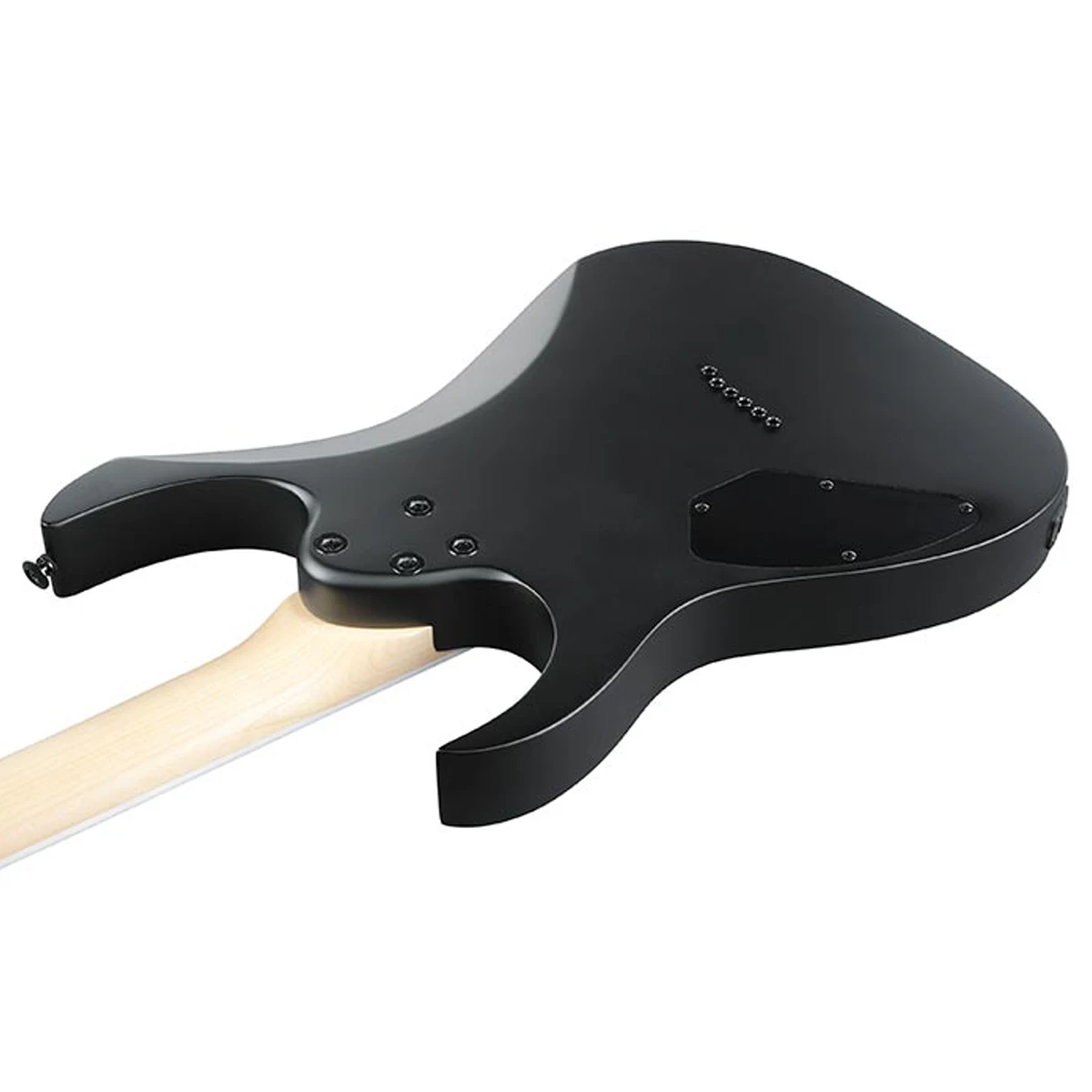 Guitarra eléctrica Ibanez GRG121DX-BKF GIO RG en acabado satinado negro mate con inlays dientes de tiburón