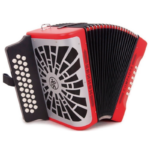 acordeon hohner botones rojo