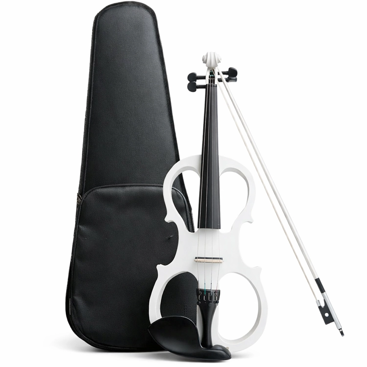 Compra el violín eléctrico Andolini A-VIO-EL-4/4WH. Diseño blanco moderno, preamplificador activo y salida de auriculares. ¡El set completo con arco y estuche aquí!