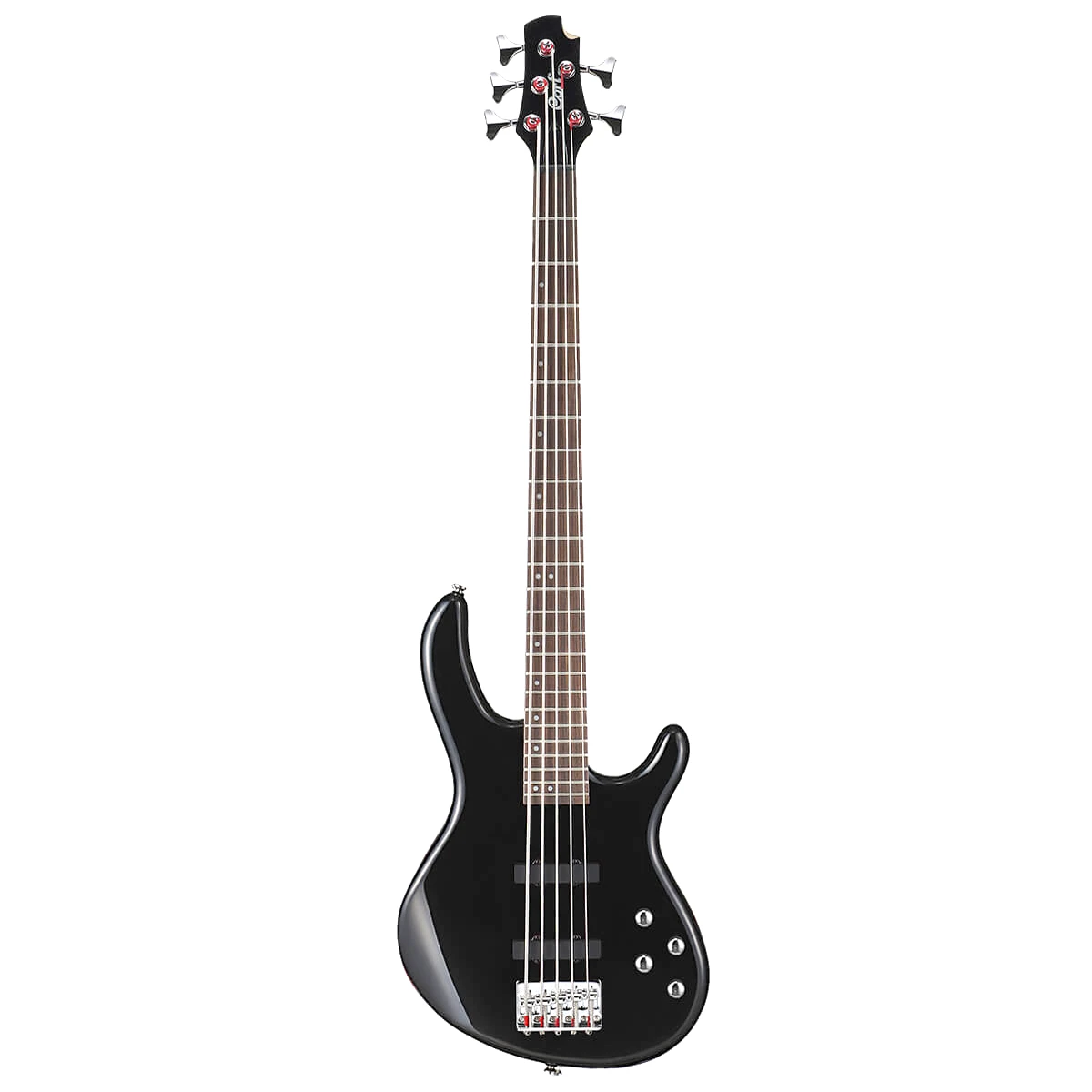 Bajo eléctrico de 5 cuerdas Cort Action Bass V Plus BK en acabado negro brillante con pastillas JJ