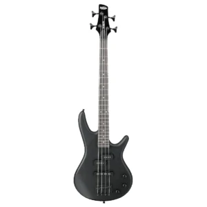 Bajo eléctrico de escala corta Ibanez GSRM20B-WK miKro de 4 cuerdas en acabado negro mate Weathered Black