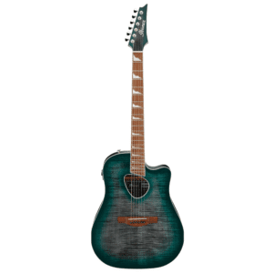GUITARRA ELECTROACUSTICA IBANEZ ''ALTSTAR'' GRIS TRANSPARENTE/SOMBREADO VERDE ESMERALDA MOD. ALT30FM-EDB