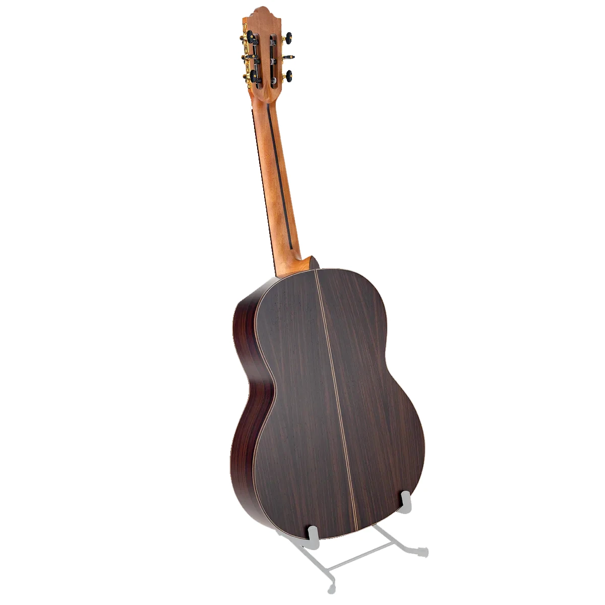 Guitarra clásica de concierto Tres Pinos TPCG-1200 NT acabado natural brillante con cuerdas de nylon de frente.