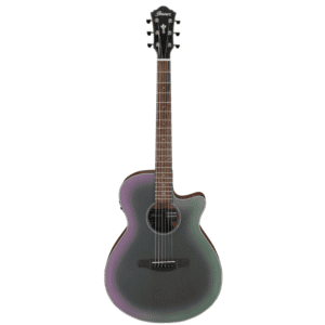 GUITARRA ELECTROACUSTICA IBANEZ NEGRO MATE/SOMBREADO VERDE/MORADO MOD. AEG50-BAM