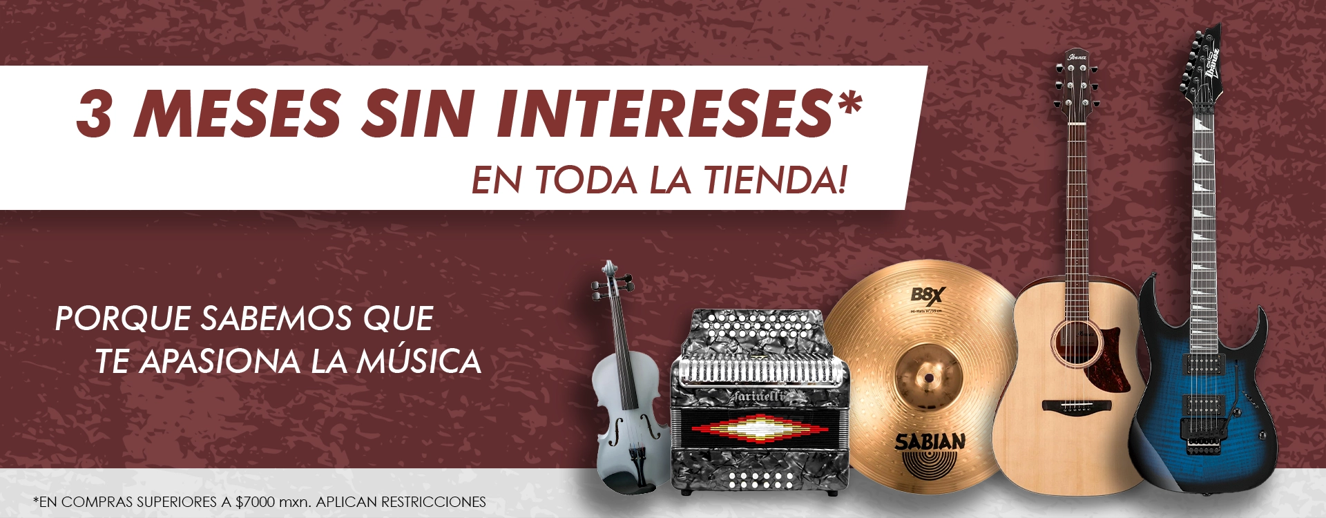 Instrumentos musicales a meses sin intereses con envío gratis a todo mexico en servimusic