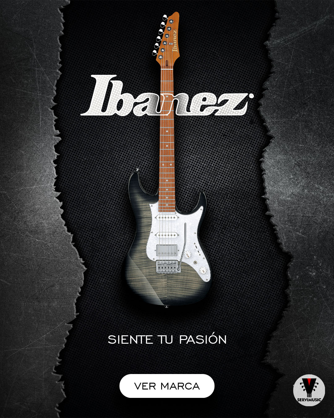 Guitarras eléctricas y bajos Ibanez disponibles en Servimusic México