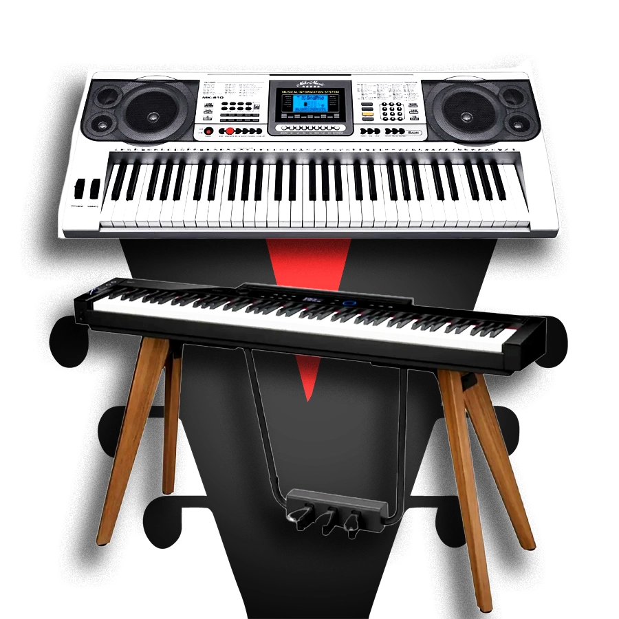 Pianos digitales y teclados profesionales en exhibición Servimusic