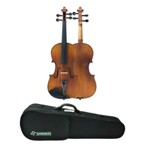 Violín Sandner 300P-4/4 | Madera Solida, Con Arco, Barbada y Estuche