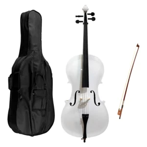 Violonchelo blanco 4/4 Amadeus Cellini modelo MC760LWH con funda y arco
