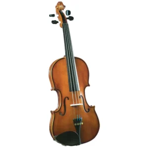 Set de Violín Cremona SV-130 con estuche y arco sobre fondo blanco