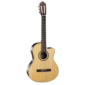 Guitarra electroacústica clásica Cort AC160CF NAT con cutaway y preamplificador Fishman