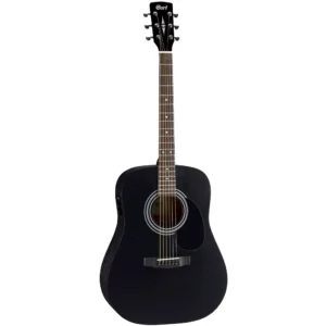 Guitarra electroacústica Cort AD810E BKS color negro mate con previo y afinador integrado