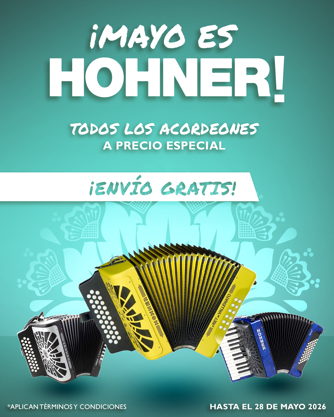 Compra acordeones HOHNER en envío gratis a todo México.