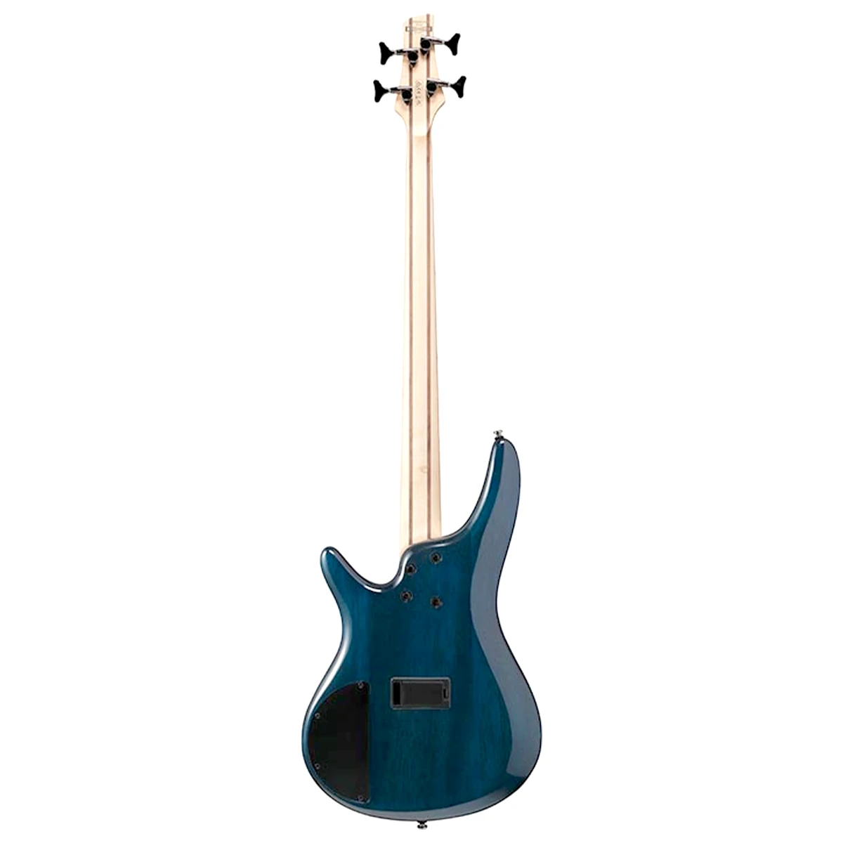Bajo eléctrico de 4 cuerdas Ibanez SR400EQM-SCB con tapa de arce acolchado en acabado azul y verde texturizado