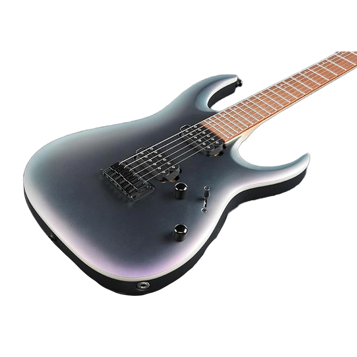 Guitarra eléctrica Ibanez RGA42EX-BAM en acabado mate negro tornasol Black Aurora Burst con pastillas humbucker