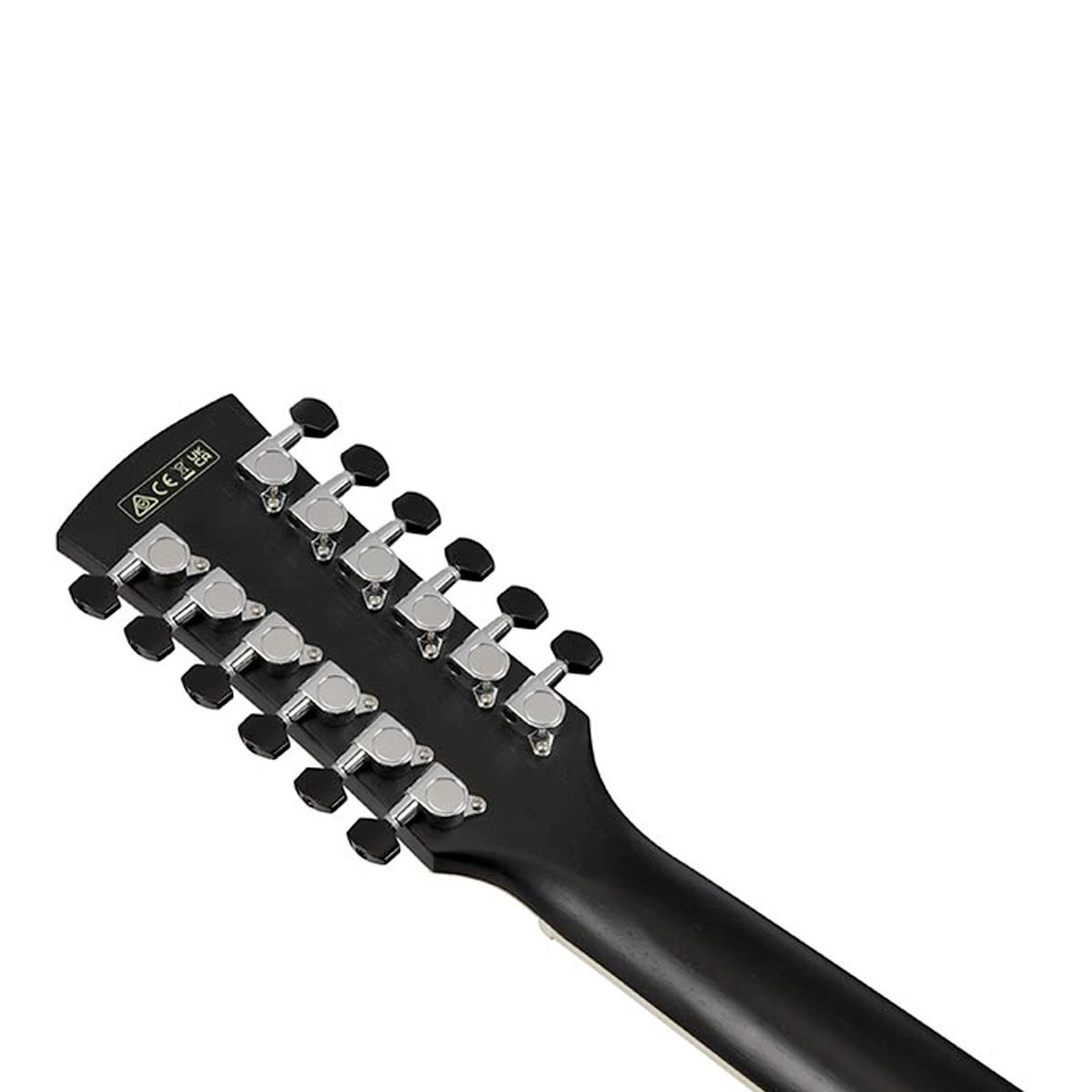 Guitarra electroacústica de 12 cuerdas Ibanez AW8412CE-WK en acabado Weathered Black de poro abierto