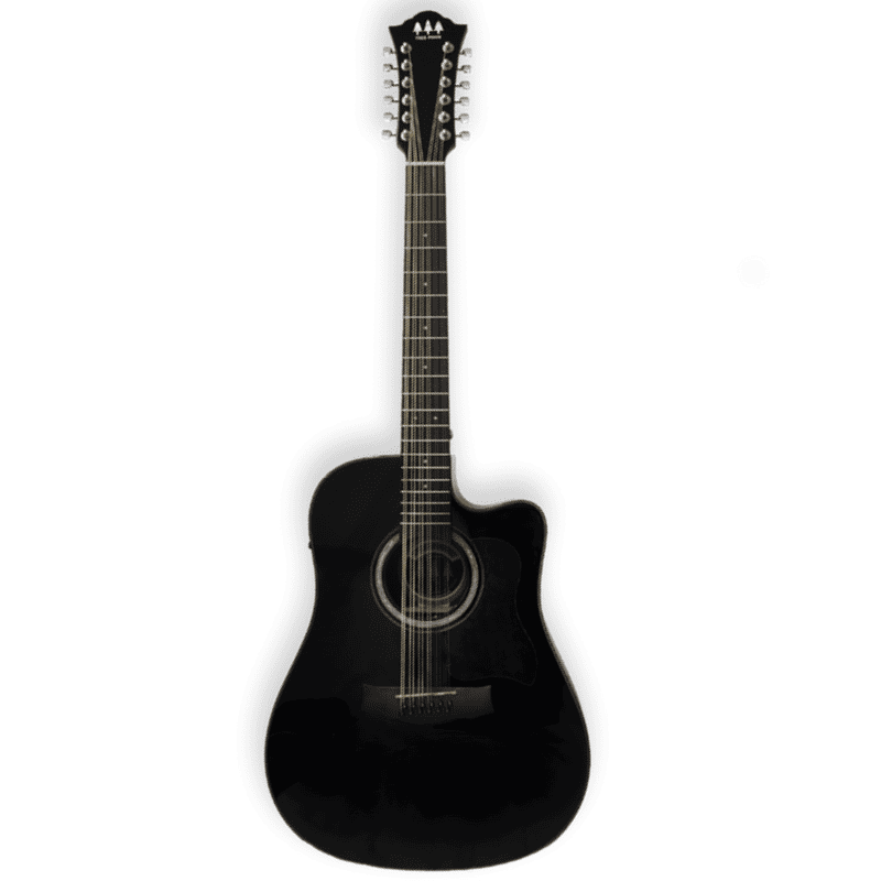 Requinto Sierreño Electroacústico Tres Pinos TPRS-100 BK Negro