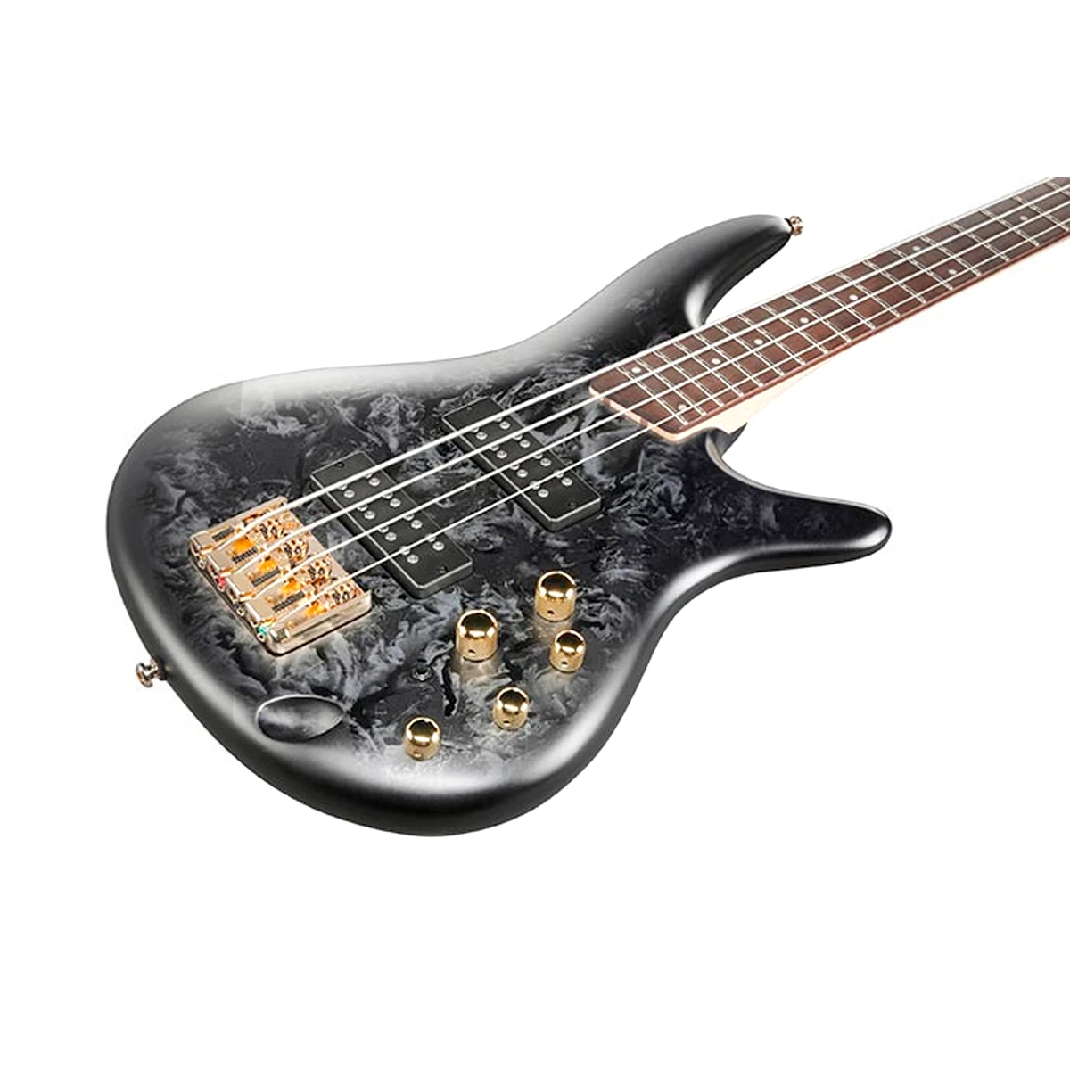 Bajo eléctrico de 4 cuerdas Ibanez SR300EDX-BZM acabado Black Ice Frozen Matte
