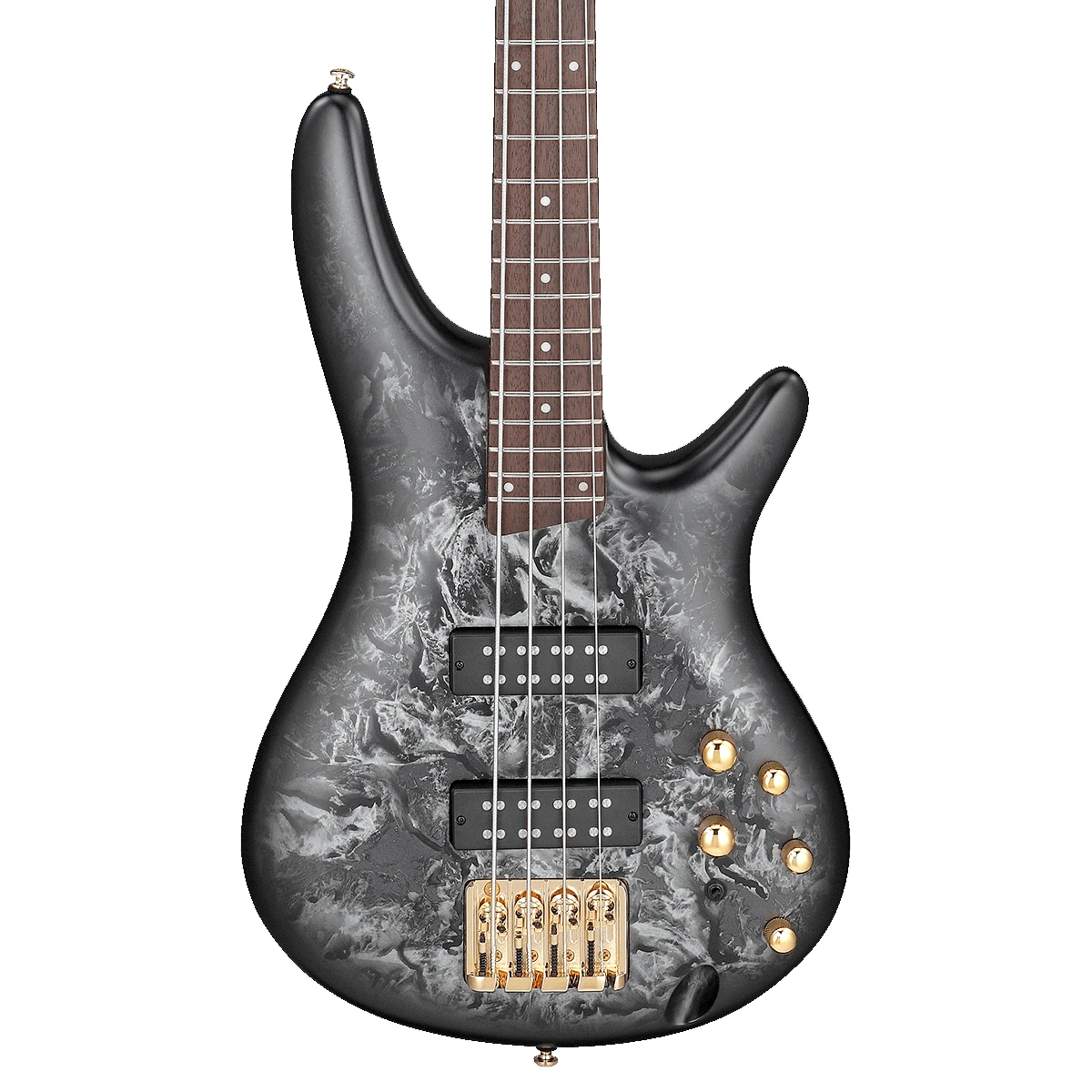 Bajo eléctrico de 4 cuerdas Ibanez SR300EDX-BZM acabado Black Ice Frozen Matte