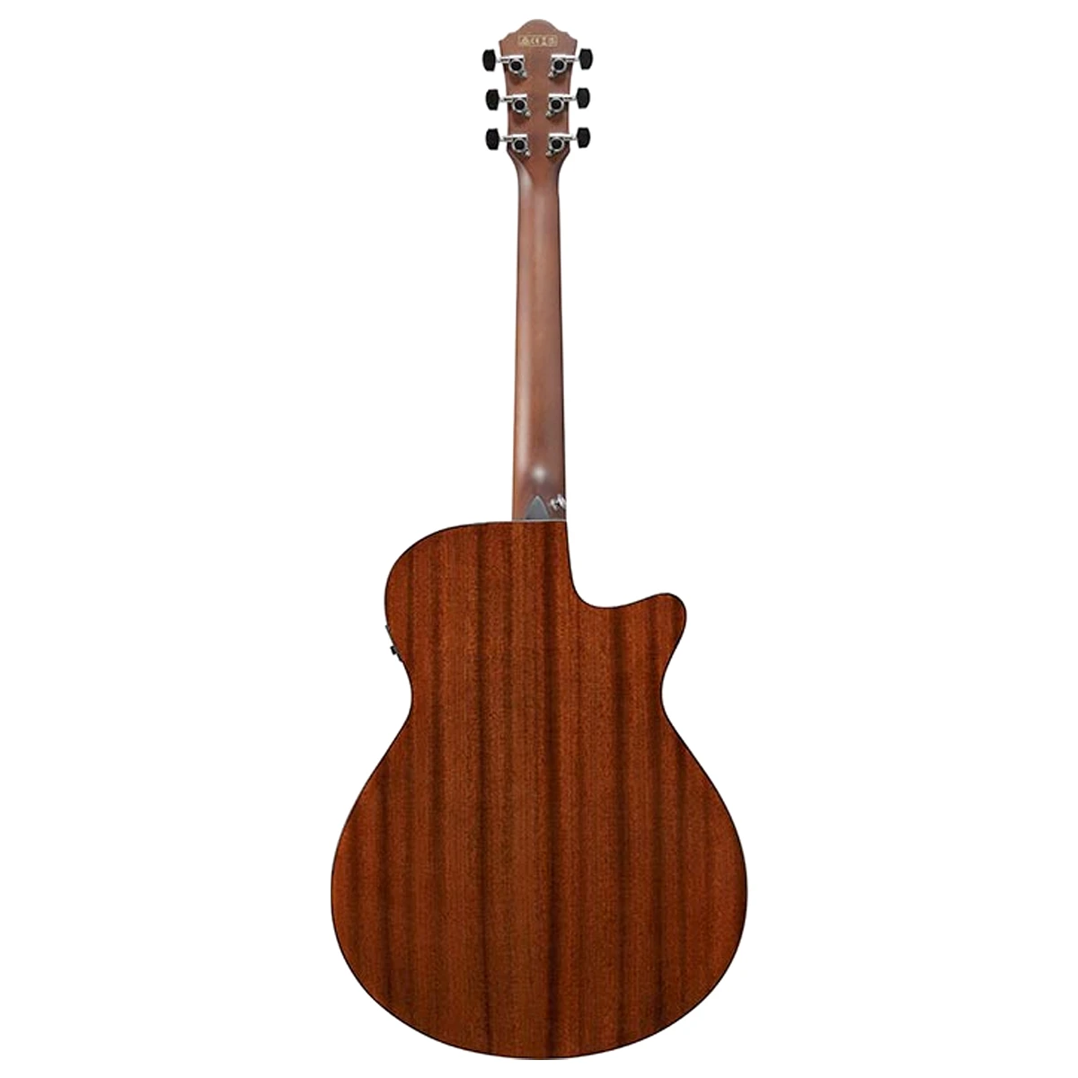Guitarra electroacústica para zurdos Ibanez AEG70L-TIH de cuerpo delgado con tapa de arce flameado color tangerine honey burst.