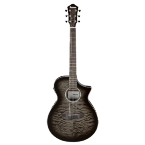 Guitarra electroacústica Ibanez AEWC16QA de cuerpo delgado con tapa de arce acolchado y corte florentino