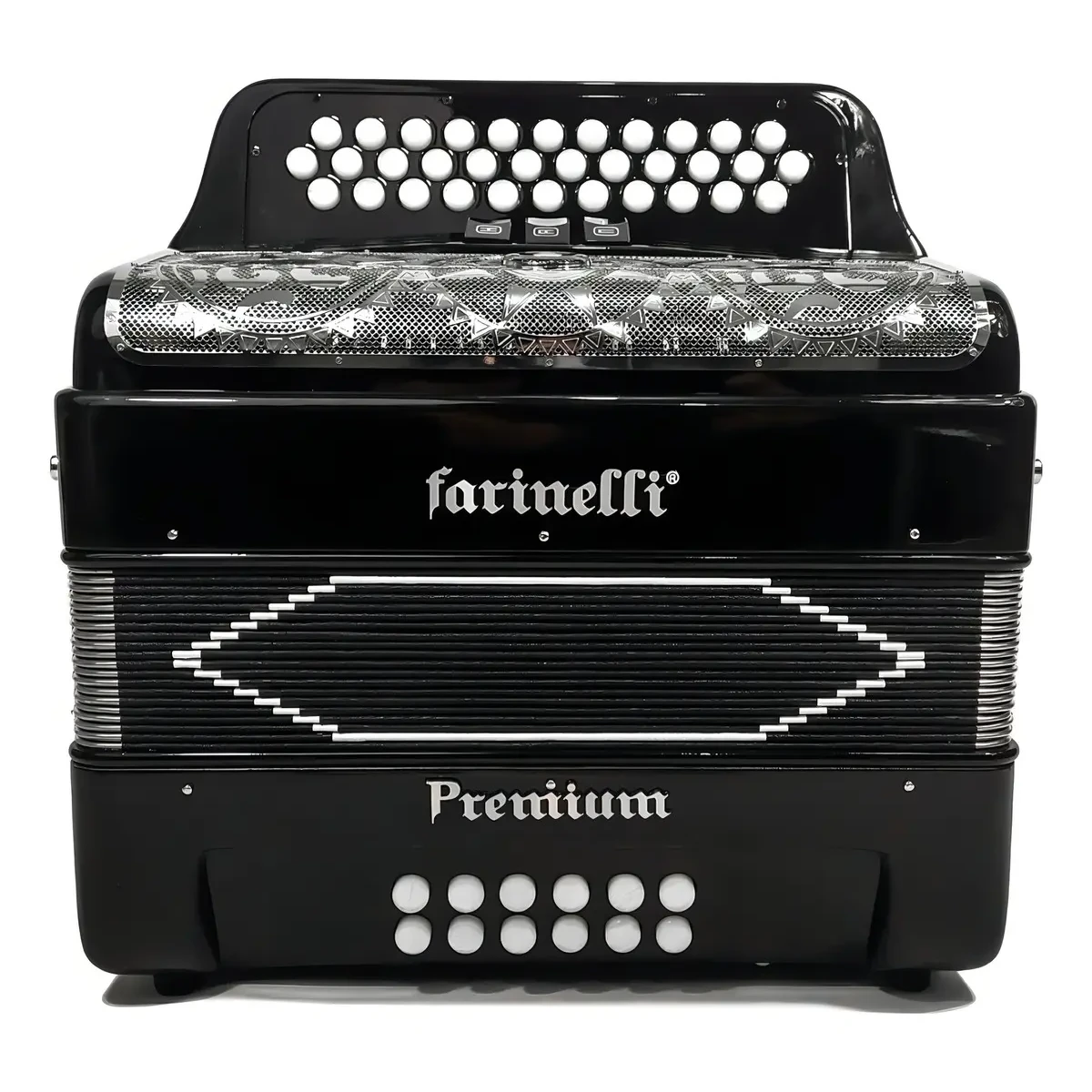 Acordeón de botones Farinelli Premium 3412 Afinadión FA Con estuche y correas