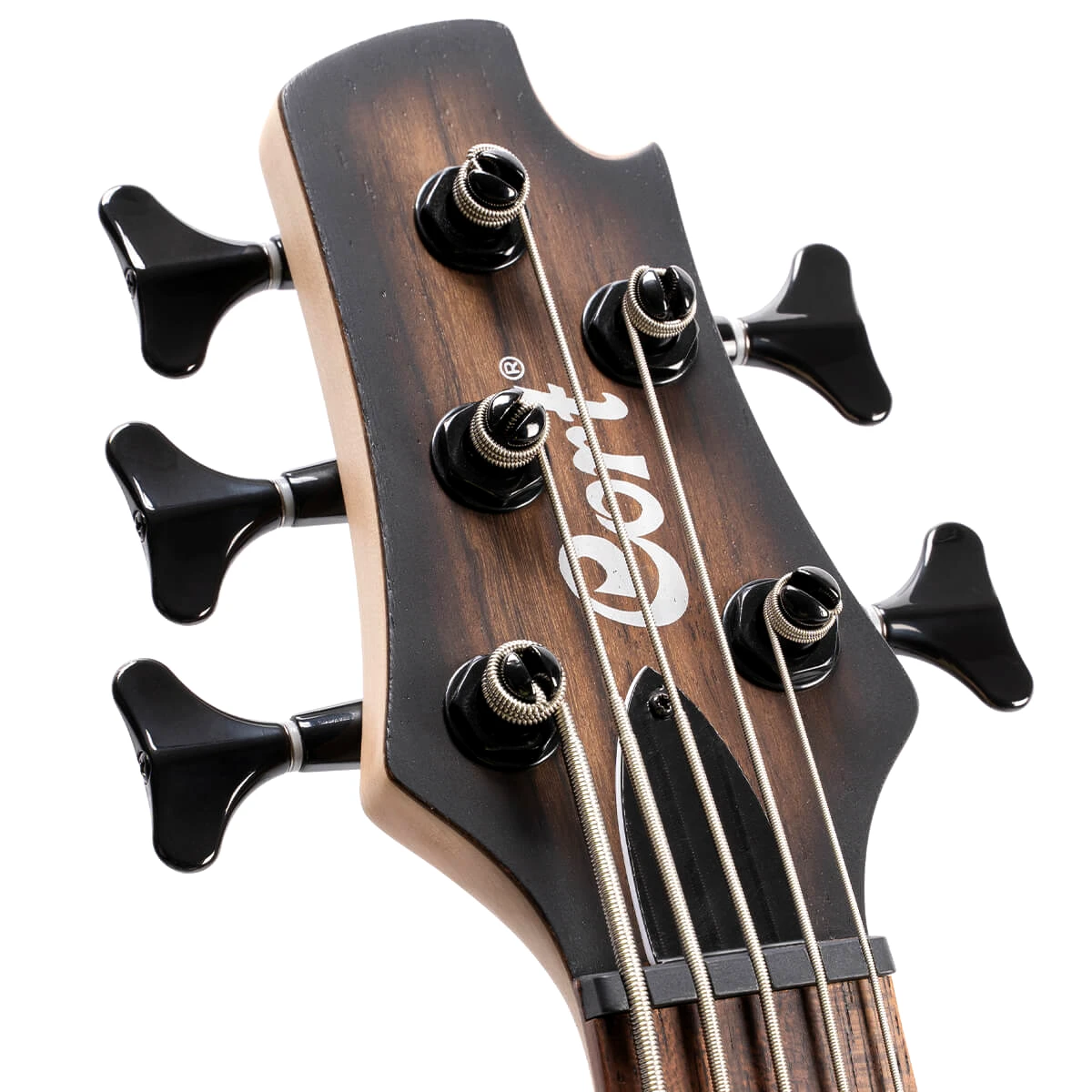 Bajo eléctrico de 5 cuerdas Cort Artisan C5 Plus OVMH ABB acabado Antique Brown Burst