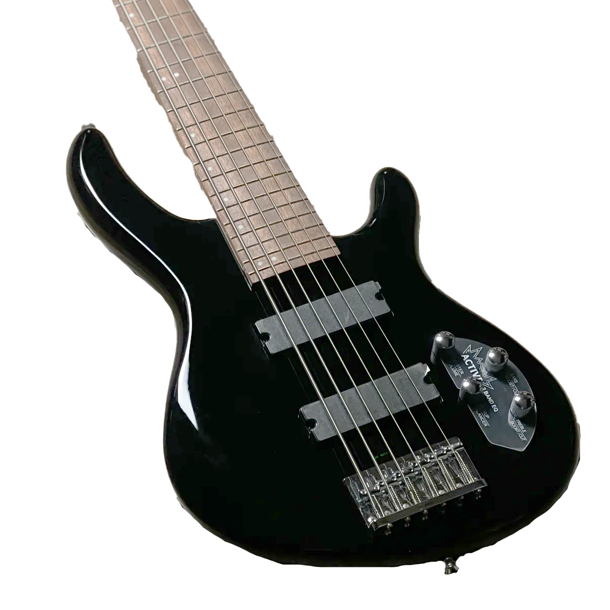 Bajo eléctrico de 6 cuerdas Cort Action Bass VI Plus BK acabado negro brillante