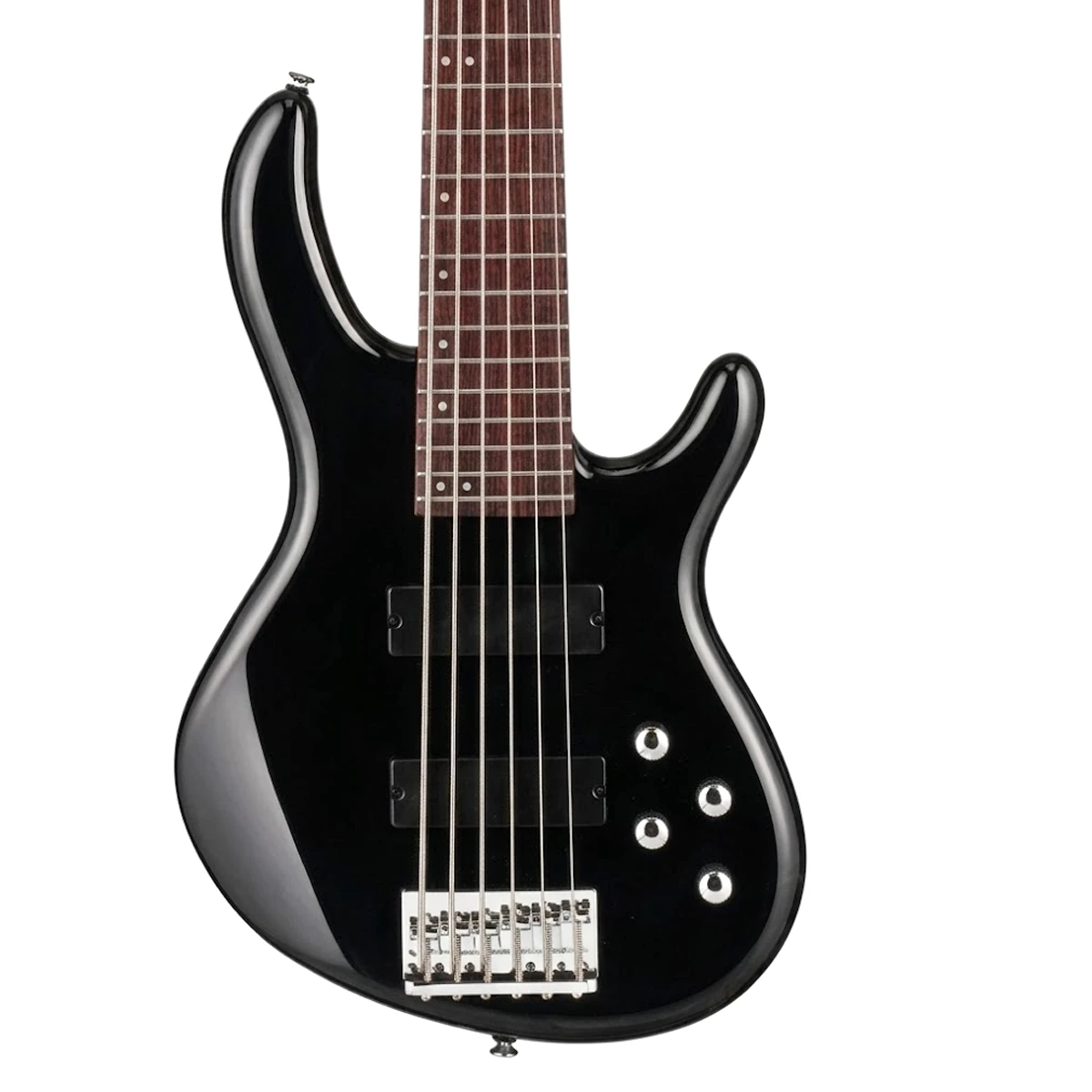 Bajo eléctrico de 6 cuerdas Cort Action Bass VI Plus BK acabado negro brillante