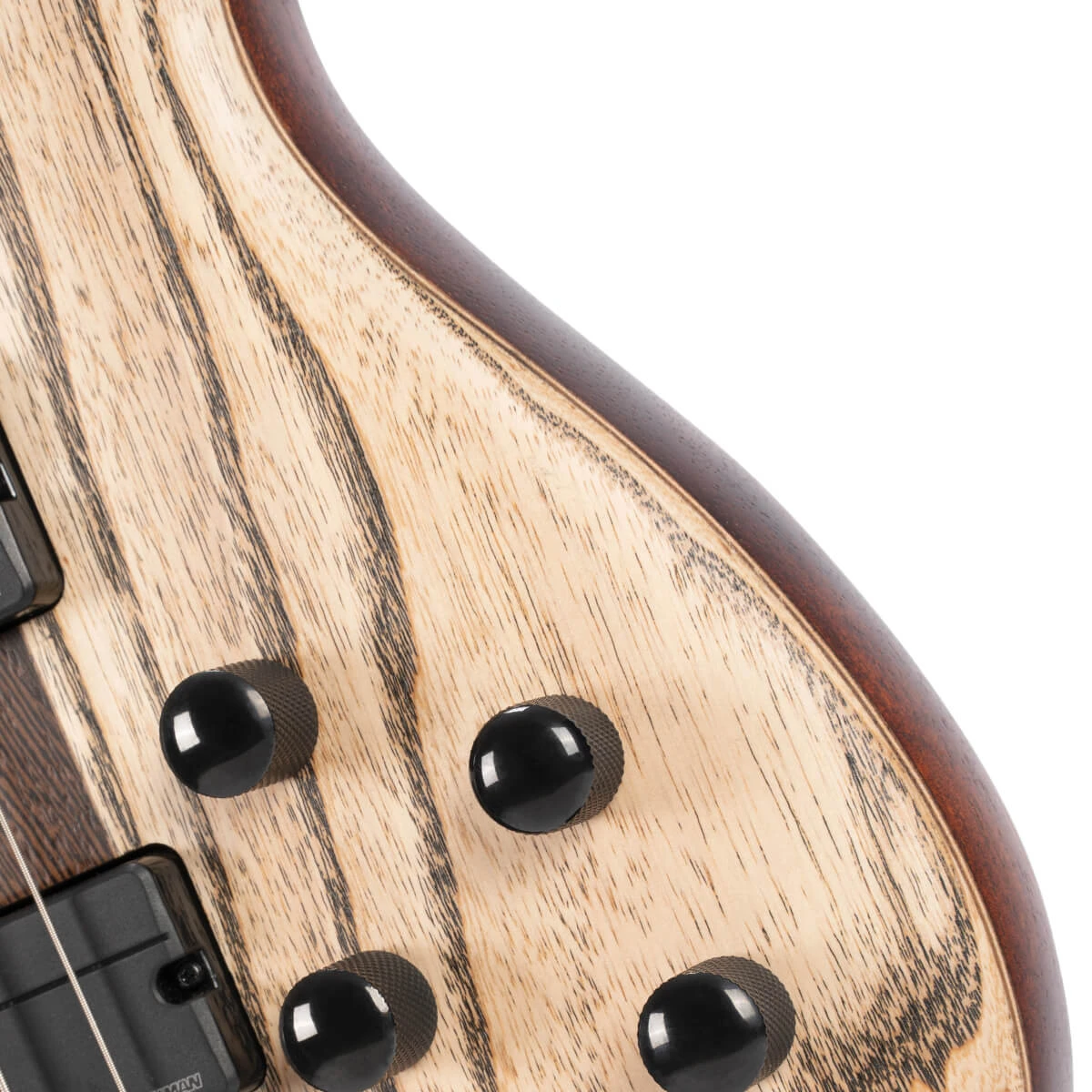 Bajo eléctrico de 5 cuerdas Cort Artisan A5 Ultra Ash Etched Natural Black