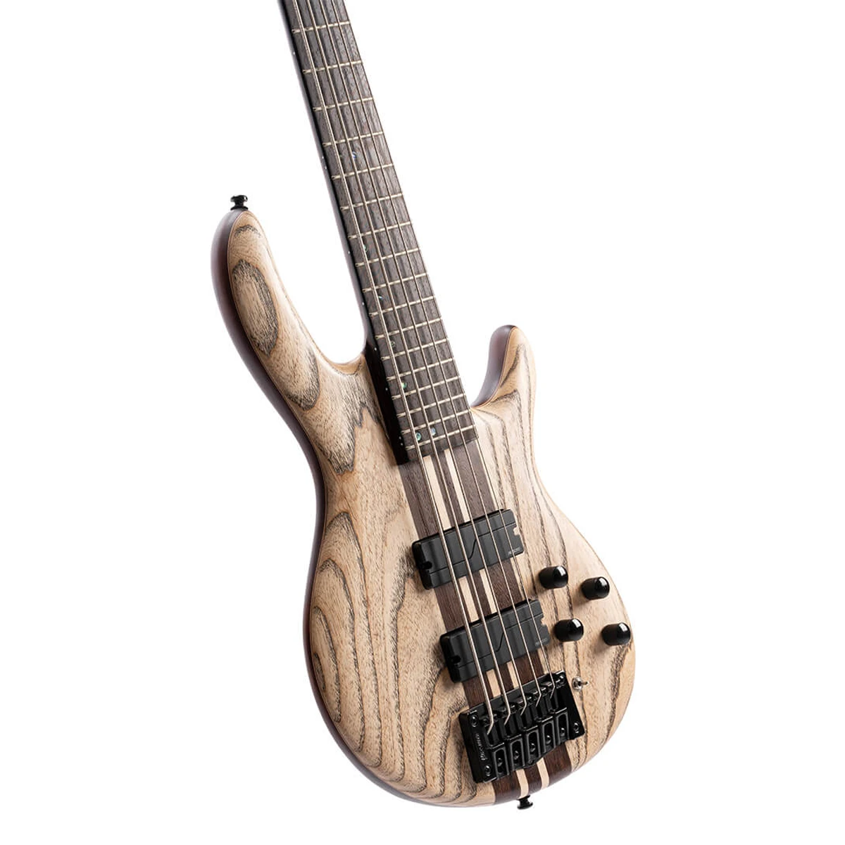 Bajo eléctrico de 5 cuerdas Cort Artisan A5 Ultra Ash Etched Natural Black