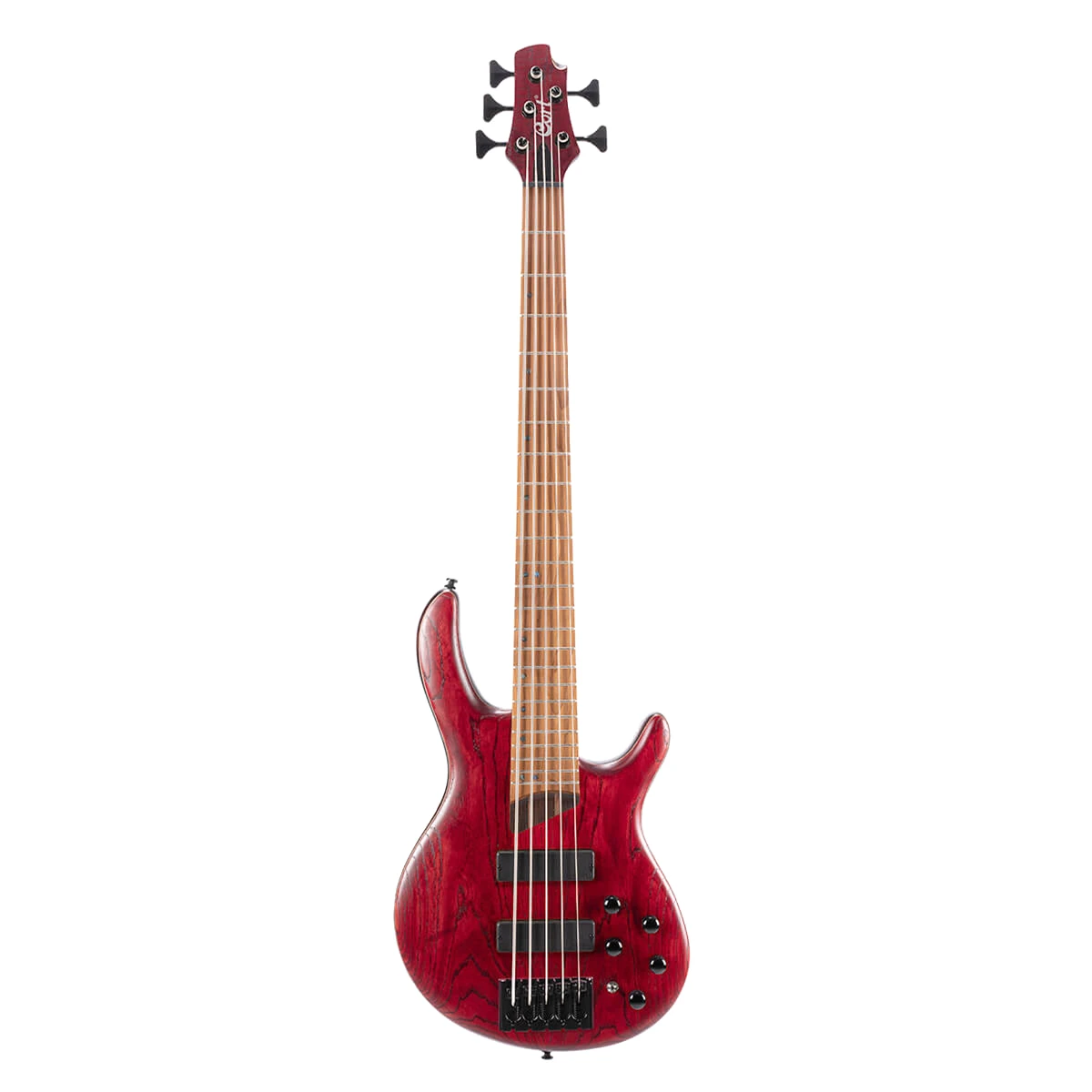 Bajo eléctrico de 5 cuerdas Cort Artisan B5 Element con pastillas Bartolini de frente.