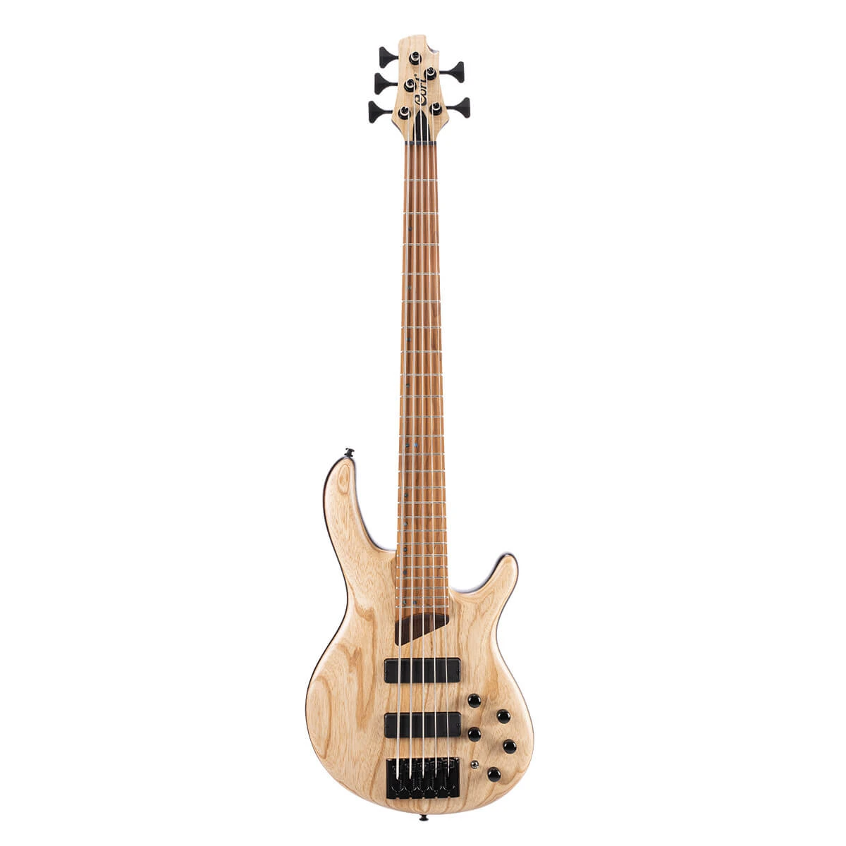 Bajo eléctrico de 5 cuerdas Cort Artisan B5 Element con pastillas Bartolini de frente.