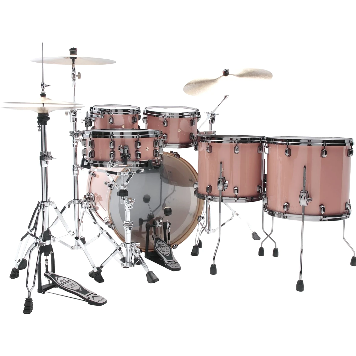 Batería acústica de 6 piezas Tama Starclassic Performer Hyper-Drive en acabado Dusty Rose vista
