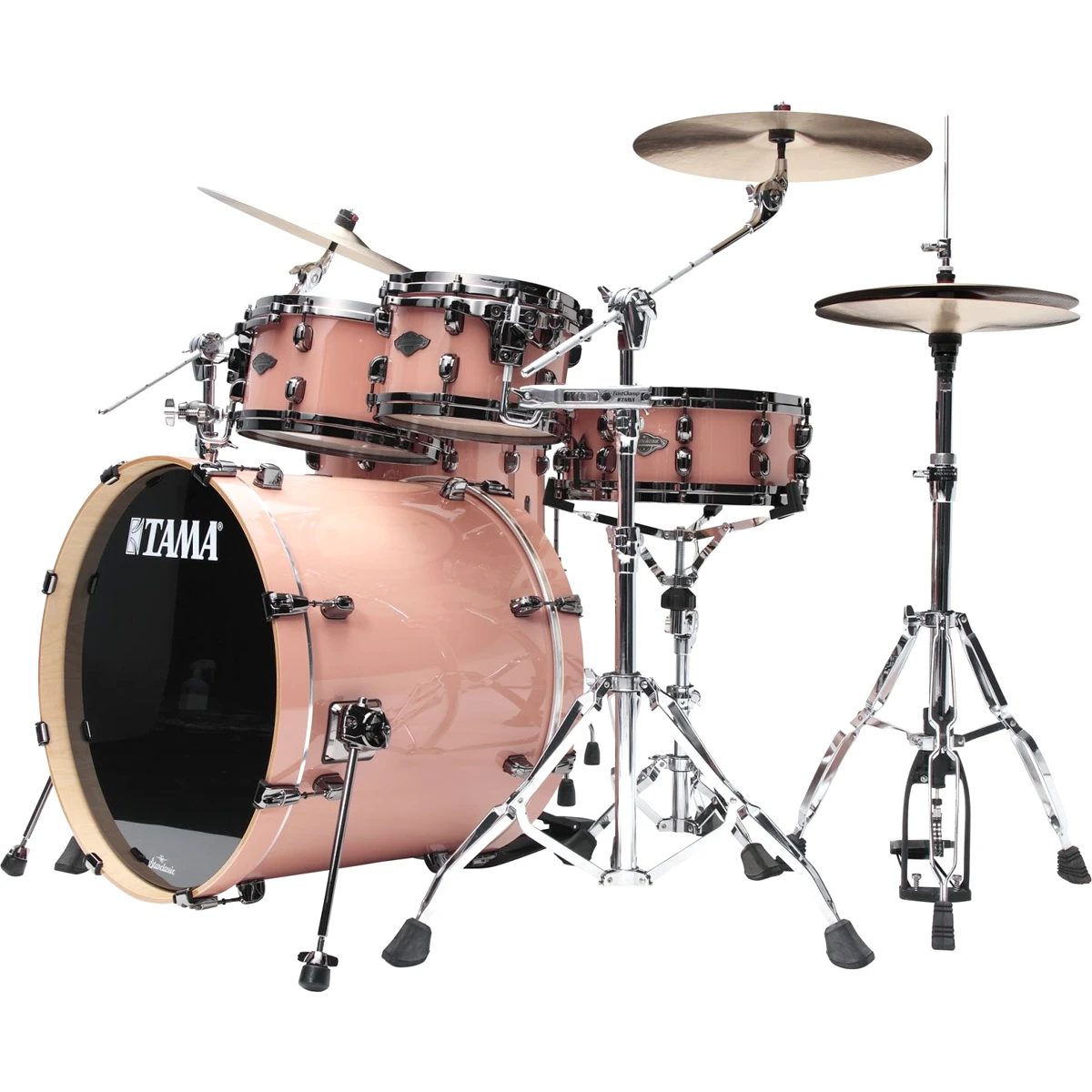 Batería acústica de 6 piezas Tama Starclassic Performer Hyper-Drive en acabado Dusty Rose vista