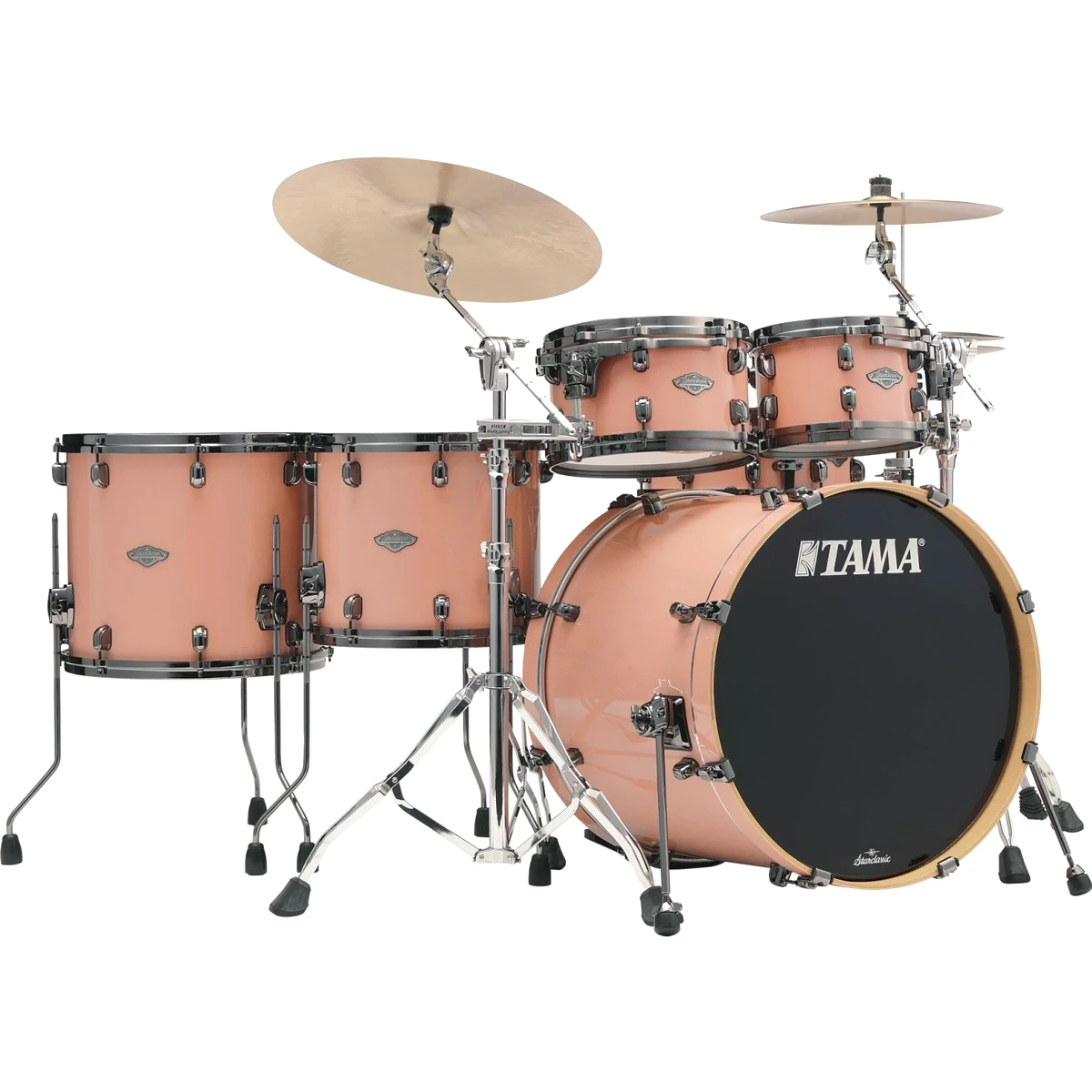Batería acústica de 6 piezas Tama Starclassic Performer Hyper-Drive en acabado Dusty Rose vista