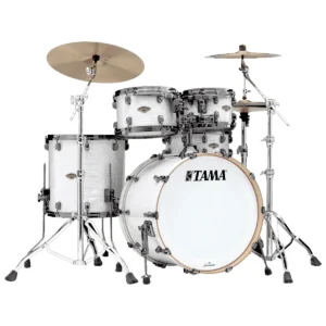 Batería acústica Tama Starclassic Walnut Birch White Pearl kit de 5 piezas con herrajes Black Nickel